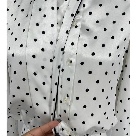 Vintage Josephine Chaus Polka Dot Blouse - Picture 5 of 7
